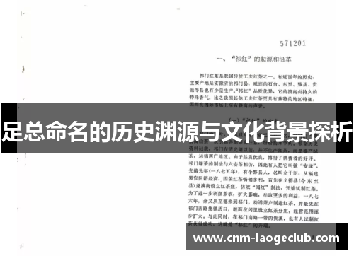 足总命名的历史渊源与文化背景探析